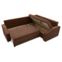 Rohová rozkladacia sedacia súprava GRANDE PLUS - color mikro Pravá Hnedá - galéria #4