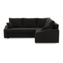 Rohová rozkladacia sedacia súprava GRANDE PLUS - color mikro Pravá Čierna