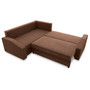 Rohová rozkladacia sedacia súprava GRANDE PLUS - color mikro Ľavá Hnedá - galéria #3