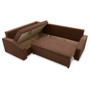 Rohová rozkladacia sedacia súprava GRANDE PLUS - color mikro Ľavá Hnedá - galéria #4