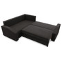 Rohová rozkladacia sedacia súprava GRANDE PLUS - color mikro Ľavá Čierna - galéria #3