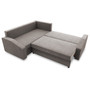 Rohová rozkladacia sedacia súprava GRANDE PLUS - color mikro Ľavá Sivá - galéria #3