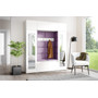 Predsieňová stena AMI 32 So zrkadlom Biela Fialová
