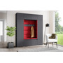 Predsieňová stena AMI 32 Bez zrkadla Grafit Tmavo červená