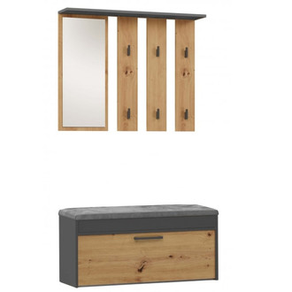 Predsieňová stena Parma - antracit / dub artisan