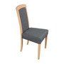 Jedálenská stolička ROMA 7 Čierna Tkanina 8B - galéria #1