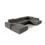 Rohová rozkladacia sedacia súprava U 275 BONY Pravá Tmavosivá