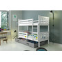 Detská poschodová posteľ CARINO 190x80 cm Sivá Biela