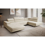 Rohová rozkladacia sedacia súprava U 273 SID Pravá Krémová