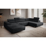 Rohová rozkladacia sedacia súprava U 274 MARYEN Pravá Čierna I