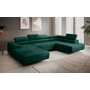Rohová rozkladacia sedacia súprava U 274 MARYEN Pravá Zelená