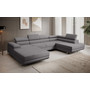 Rohová rozkladacia sedacia súprava U 274 MARYEN Pravá Tmavosivá