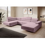 Rohová rozkladacia sedacia súprava U 274 MARYEN Ľavá Ružová