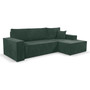 Rozkladacia rohová sedacia súprava TOTTI zelená Pravá