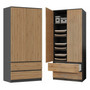 Šatníková skriňa SS-90 - antracit/dub artisan