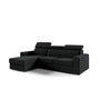 Rohová rozkladacia sedacia súprava ADELA Čierna Ľavá