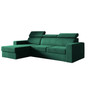 Rohová rozkladacia sedacia súprava ADELA Zelená I Ľavá