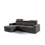 Rohová rozkladacia sedacia súprava ADELA Tmavo sivá I Ľavá
