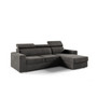 Rohová rozkladacia sedacia súprava ADELA Tmavo sivá I Pravá