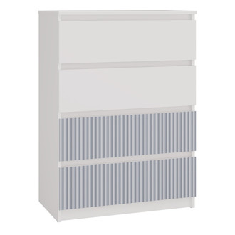 Komoda Malva M4 Arteo - biela / modrá