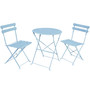 Balkónová zostava Orion, stôl + 2 stoličky, modrá