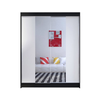 Šatníková skriňa CAMINO II šírka 150 cm - čierna/biela