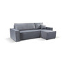 Rozkladacia rohová sedacia súprava PATTI Sivá