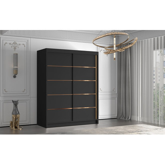 Šatníková skriňa FLAVIO IV 150 cm - čierna