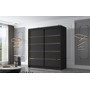 Šatníková skriňa BALI IV 180 cm - čierna - galéria #1