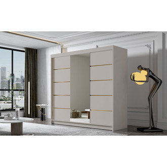 Šatníková skriňa EVO VI 200 cm - béžová