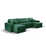 Rozkladacia rohová sedacia súprava PATTI U zelená