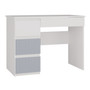 Písací stôl Mijas ľavá strana Arteo - biela/modrá - galéria #1