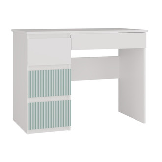 Písací stôl Mijas ľavá strana Arteo - biela/zelená