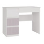 Písací stôl Mijas ľavá strana Arteo - biela/ružová - galéria #1