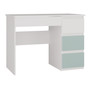 Písací stôl Mijas pravá strana Arteo - biela/zelená - galéria #1