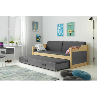 Detská pohovka David s výsuvným lôžkom 90x190 cm - borovica
