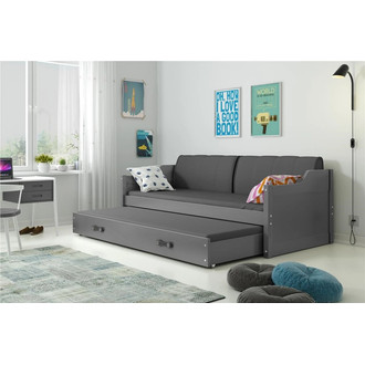 Detská pohovka David s výsuvným lôžkom 90x190 cm - grafit