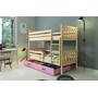 Detská poschodová posteľ CARINO s úložným priestorom 80x160 cm - borovica Ružová - galéria #2