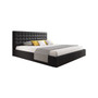 Čalúnená posteľ VERO rozmer 160x200 cm - Eko-koža Čierna - galéria #2
