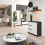 Komoda K80 JERRY 1D 3SZ - grafit/biela - galéria #3