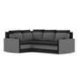 Rozkladacia sedacia rohová súprava MILTON Ľavá Čierna/sivá