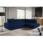 Rozkladacia rohová sedacia súprava HORIZONTE Pravá Modrá