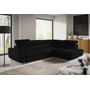 Rozkladacia rohová sedacia súprava HORIZONTE Pravá Čierna