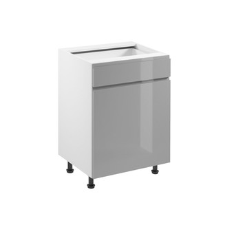 Kuchynská skrinka ASPEN II D60S1-P/L -biela/sivá