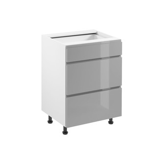 Kuchynská skrinka ASPEN II D60S3 -biela/sivá