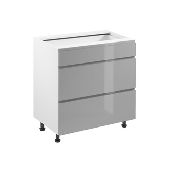 Kuchynská skrinka ASPEN II D80S3 - biela/sivá