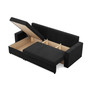 Rohová rozkladacia sedacia súprava NEO - rovný bok - model 2 Čierná - galéria #6