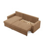 Rohová rozkladacia sedacia súprava NEO - rovný bok - model 2 Hnedá I - galéria #5