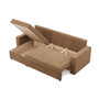 Rohová rozkladacia sedacia súprava NEO - rovný bok - model 2 Hnedá I - galéria #7