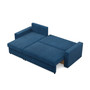 Rohová rozkladacia sedacia súprava NEO - rovný bok - model 3 Modrá - galéria #3